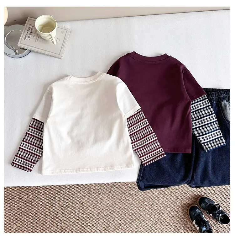 New Kids Korean Style Striped T-Shirt Set — feature 11
