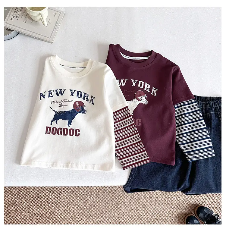 New Kids Korean Style Striped T-Shirt Set — feature 12