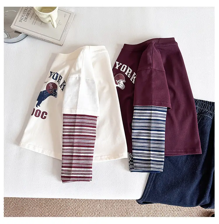 New Kids Korean Style Striped T-Shirt Set — feature 13
