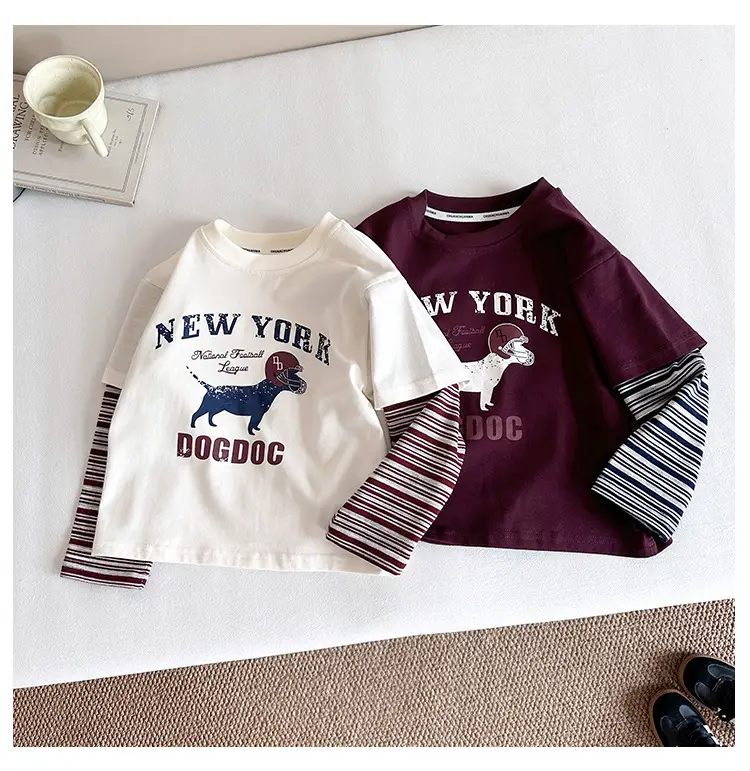 New Kids Korean Style Striped T-Shirt Set — feature 16