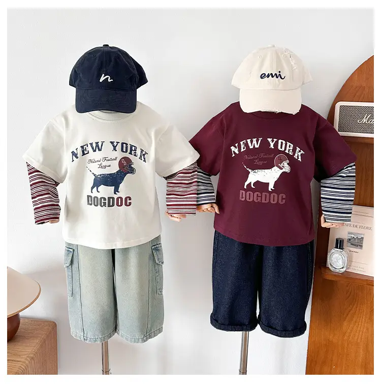 New Kids Korean Style Striped T-Shirt Set — feature 19