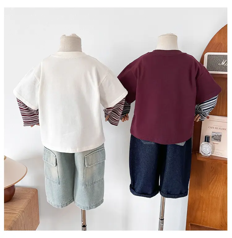 New Kids Korean Style Striped T-Shirt Set — feature 20
