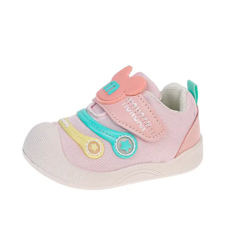 Pink Cartoon Baby Slip-On Shoes for Toddler - Image 7