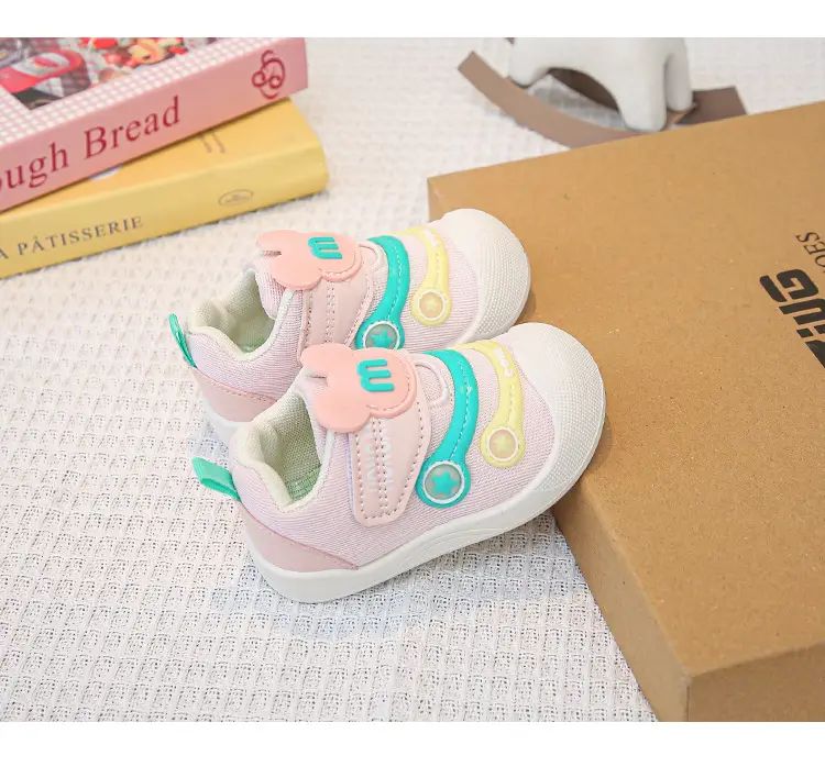 Pink Cartoon Baby Slip-On Shoes for Toddler — feature 16