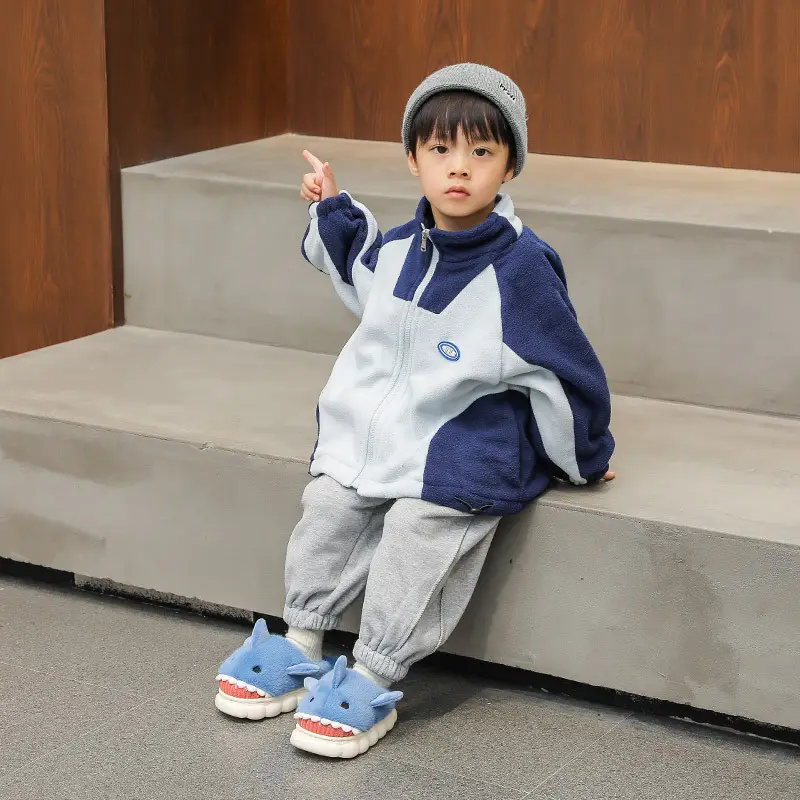Cute Cartoon Shark Slippers for Kids Autumn Winter - Image 6
