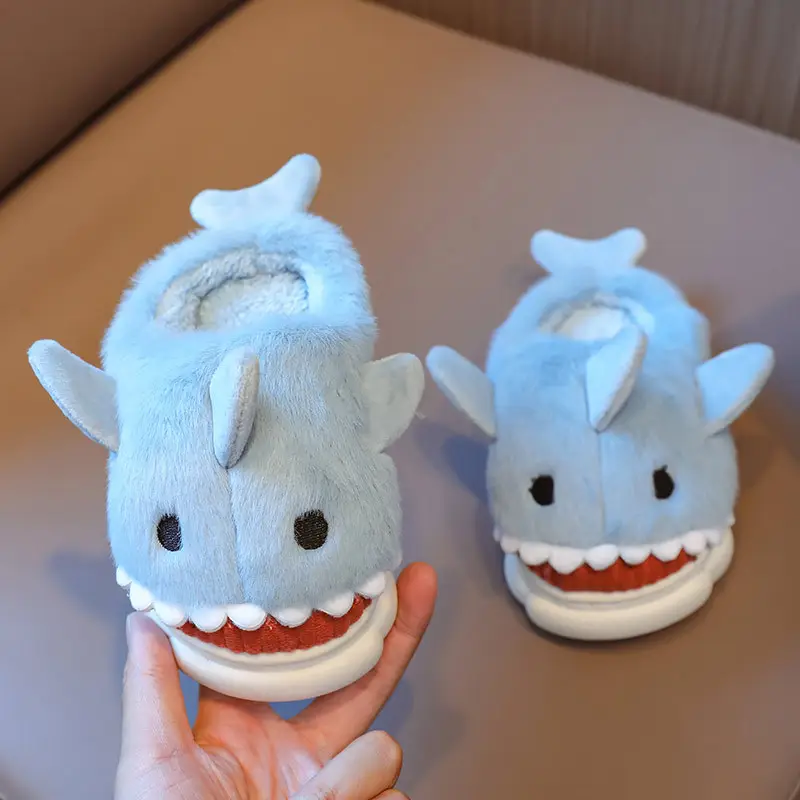 Cute Cartoon Shark Slippers for Kids Autumn Winter - Image 7