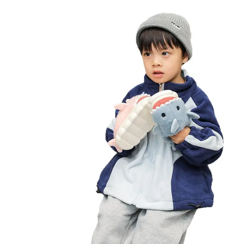 Cute Cartoon Shark Slippers for Kids Autumn Winter - Image 8