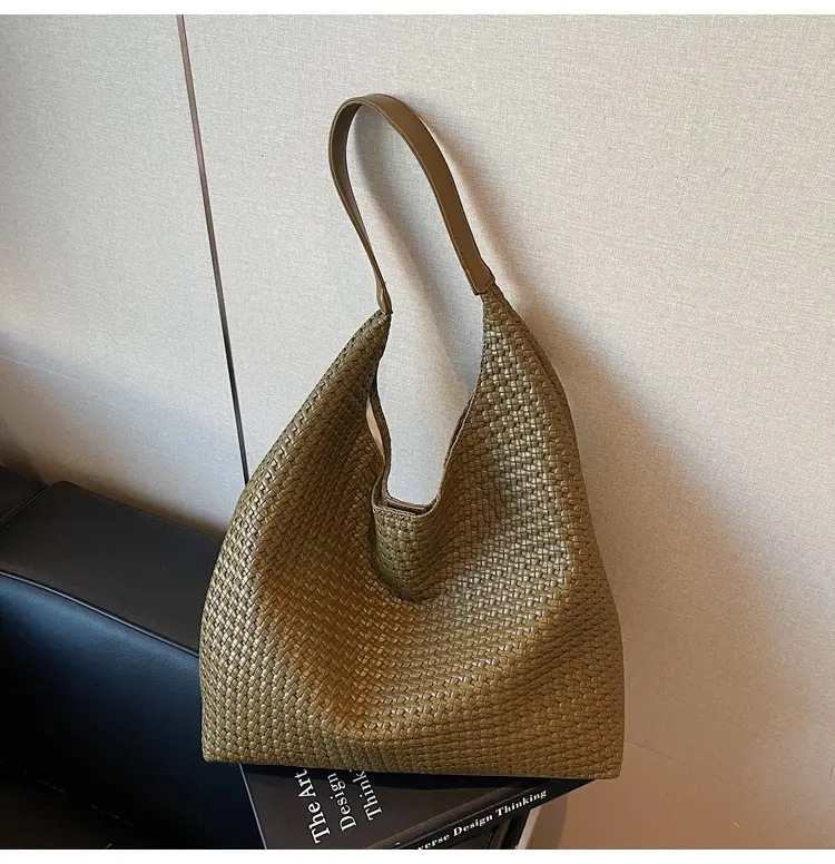 Women Cross-Border Woven Tan Tote Bag 2025 — feature 14