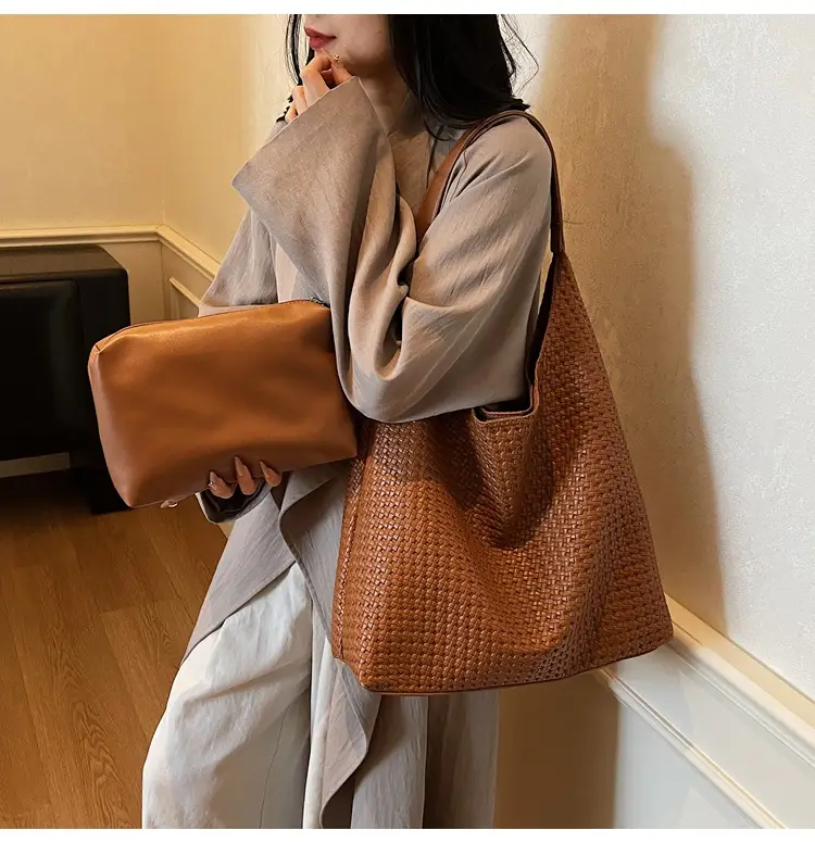 Women Cross-Border Woven Tan Tote Bag 2025 — feature 19