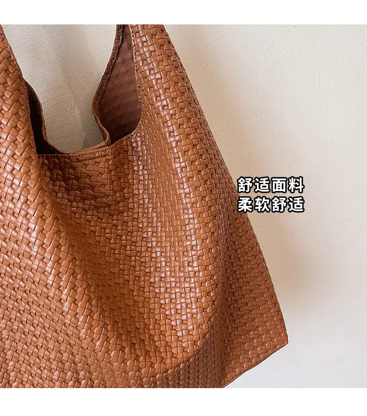 Women Cross-Border Woven Tan Tote Bag 2025 — feature 3