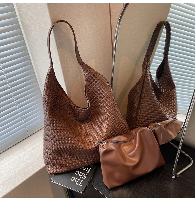 Women Cross-Border Woven Tan Tote Bag 2025 — feature 7