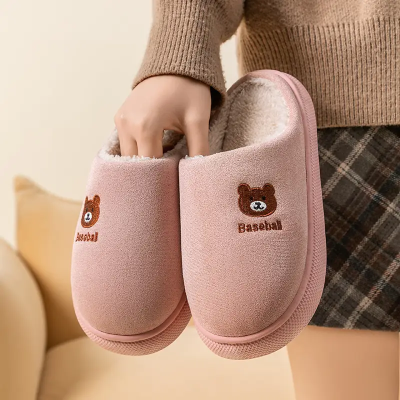 New Cartoon Cotton Slippers for Men Women Home Winter - Image 19