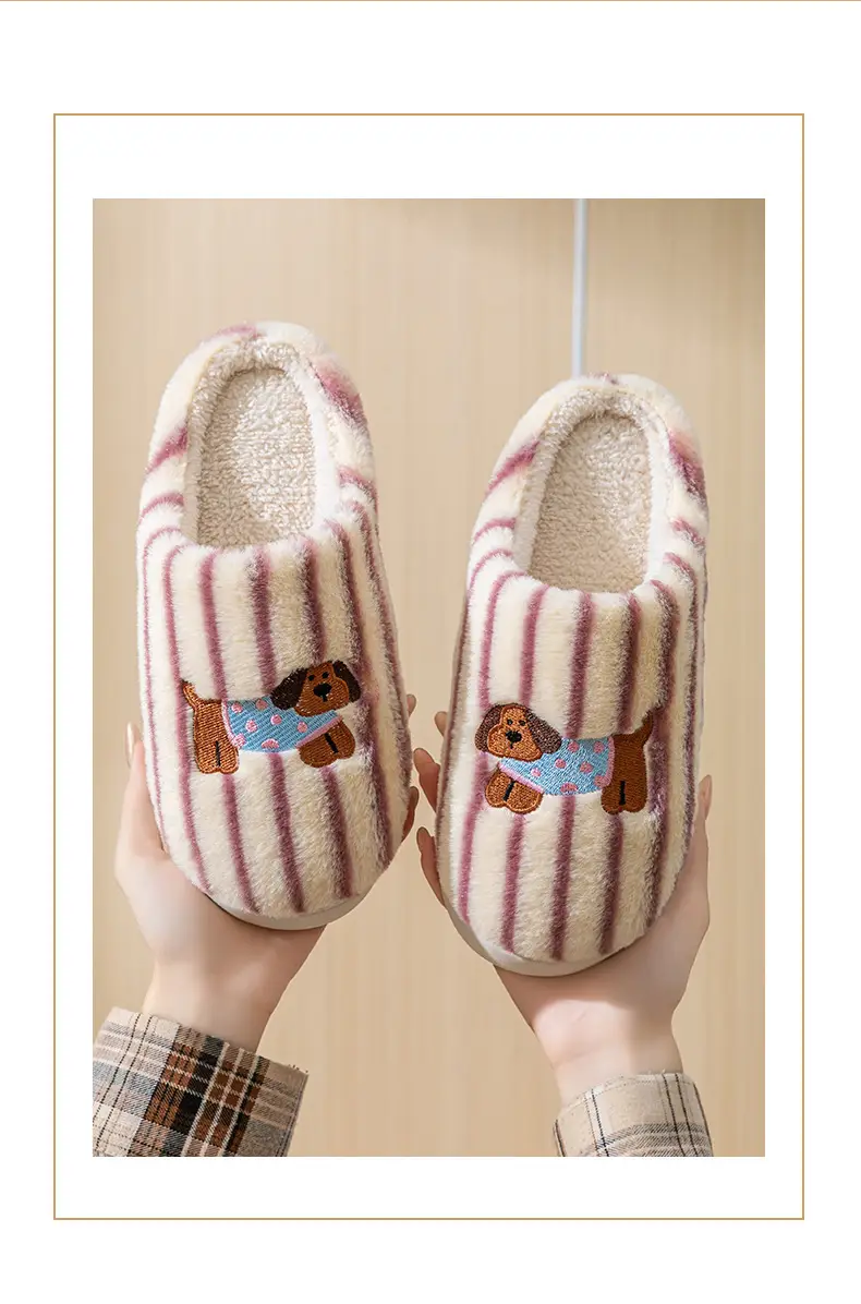 New Cartoon Cotton Slippers for Men Women Home Winter — feature 13