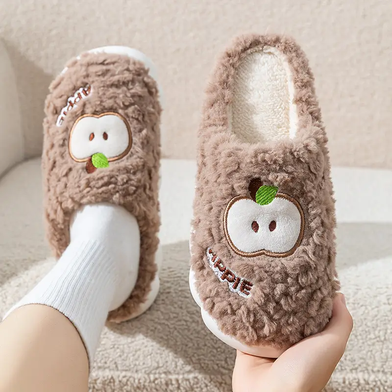 New Cartoon Cotton Slippers for Men Women Home Winter - Image 9