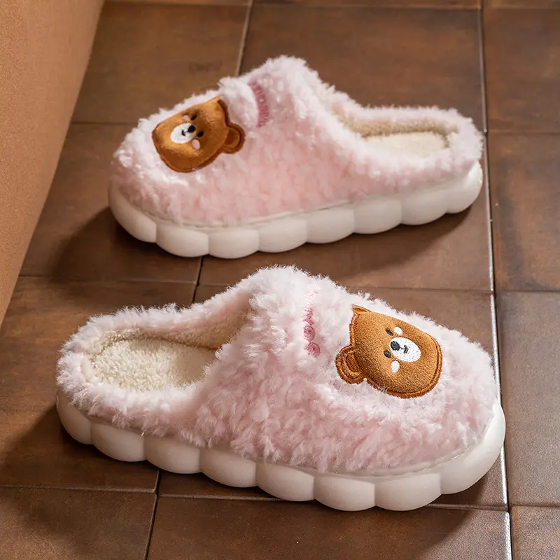New Cartoon Cotton Slippers for Men Women Home Winter - Image 10