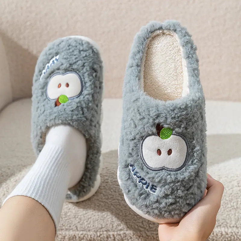New Cartoon Cotton Slippers for Men Women Home Winter - Image 8