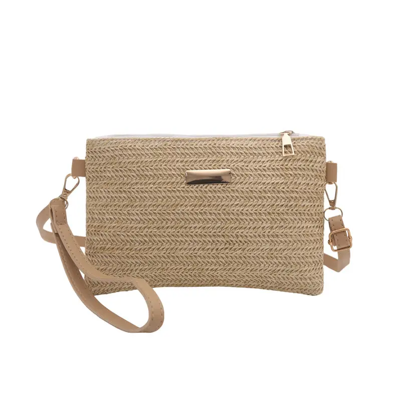 Women's Woven Crossbody Bag Small Square Handheld Mobile Bag - Image 7