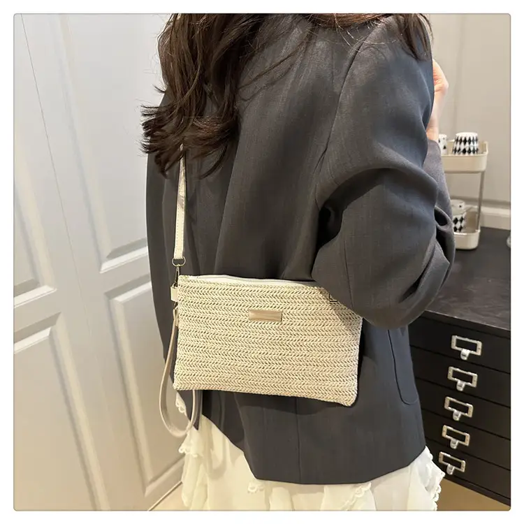 Women's Woven Crossbody Bag Small Square Handheld Mobile Bag — feature 16