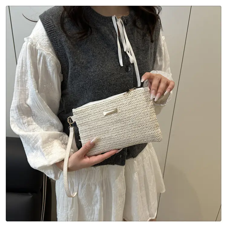 Women's Woven Crossbody Bag Small Square Handheld Mobile Bag — feature 18