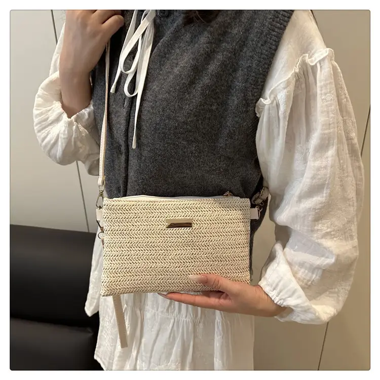 Women's Woven Crossbody Bag Small Square Handheld Mobile Bag — feature 21