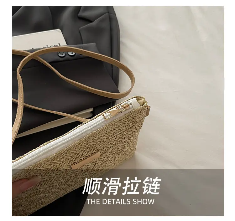 Women's Woven Crossbody Bag Small Square Handheld Mobile Bag — feature 7