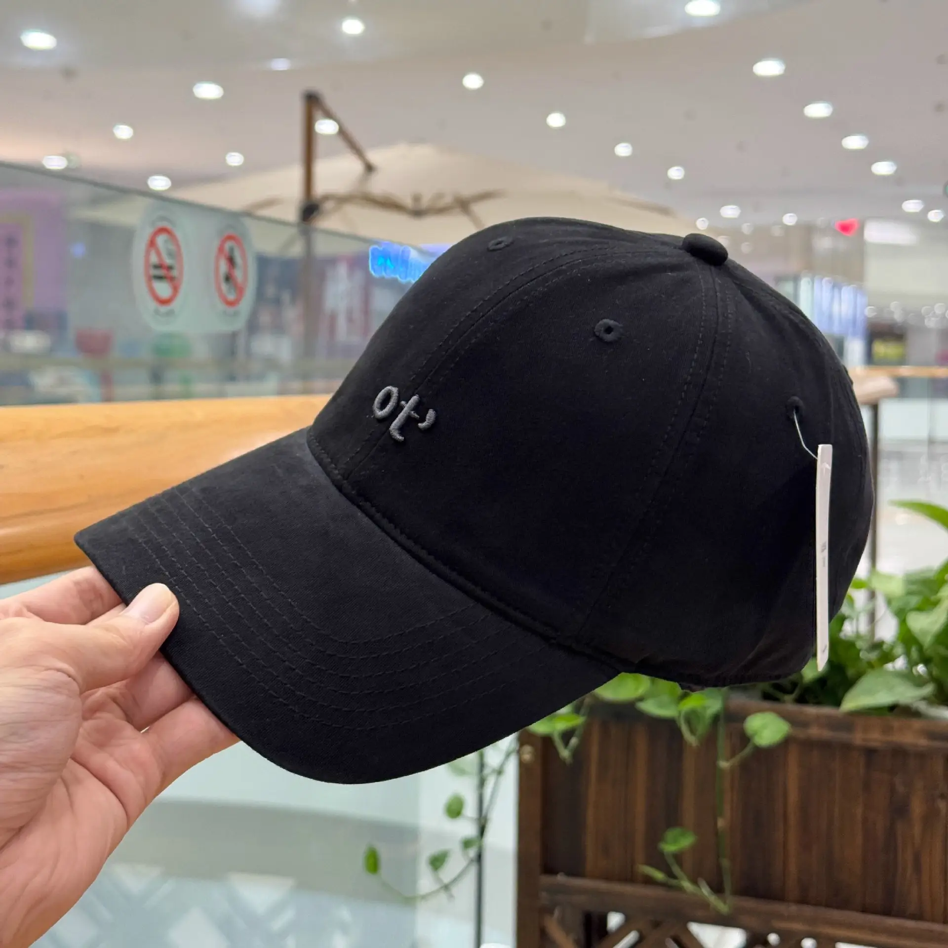 Women Beige Cotton Baseball Cap with Embroidered Logo - Image 10