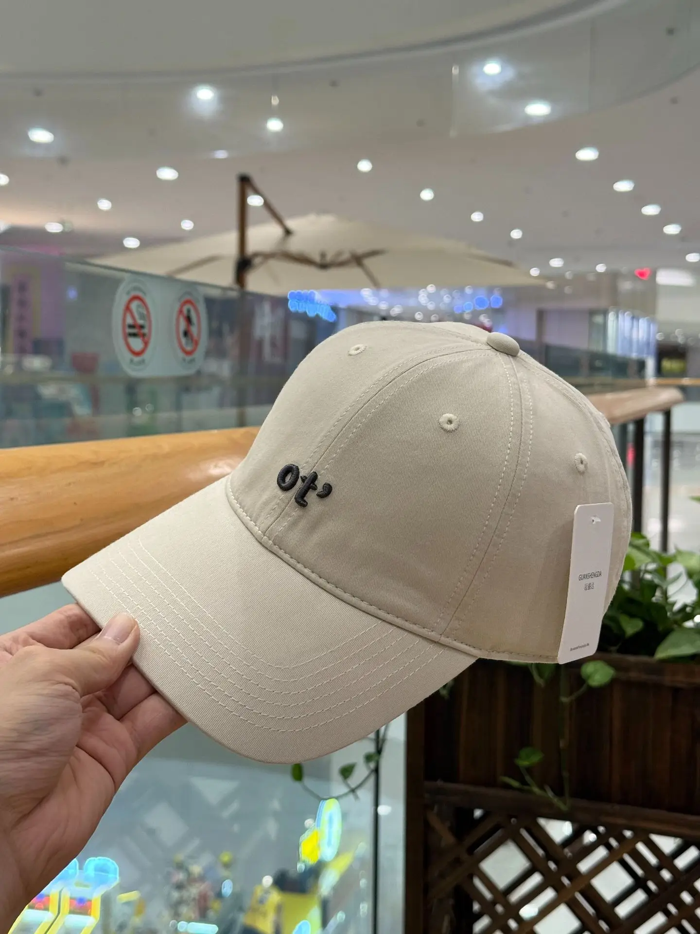 Women Beige Cotton Baseball Cap with Embroidered Logo — feature 13