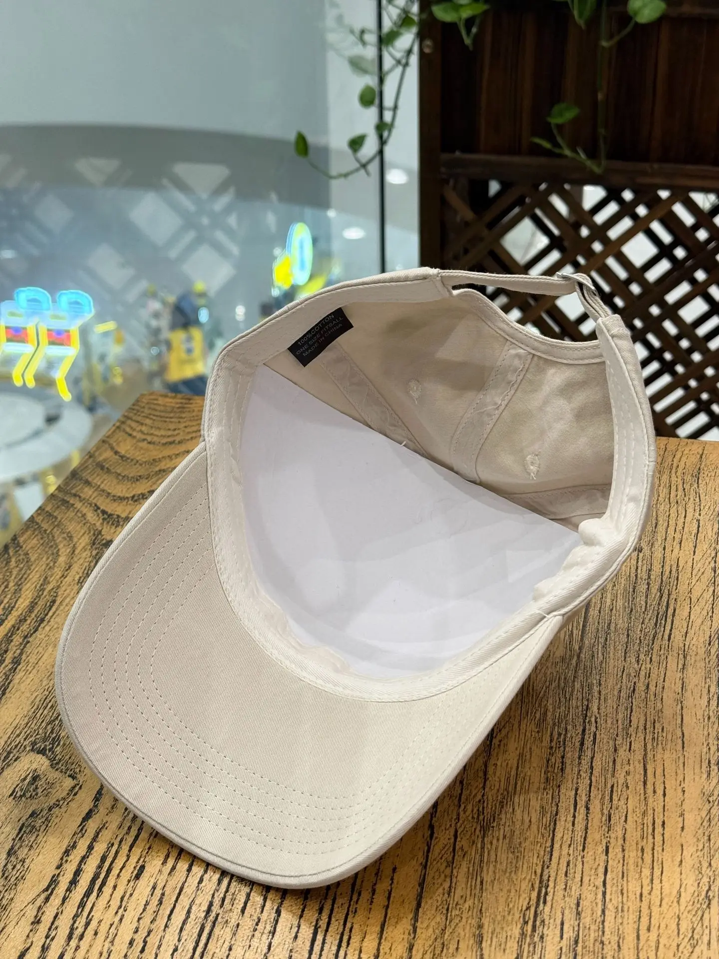 Women Beige Cotton Baseball Cap with Embroidered Logo — feature 16