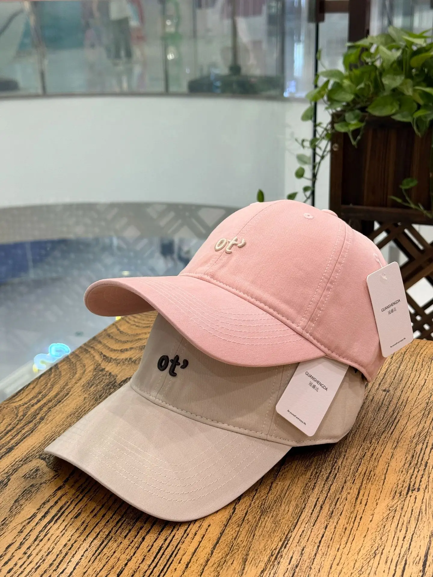 Women Beige Cotton Baseball Cap with Embroidered Logo — feature 4