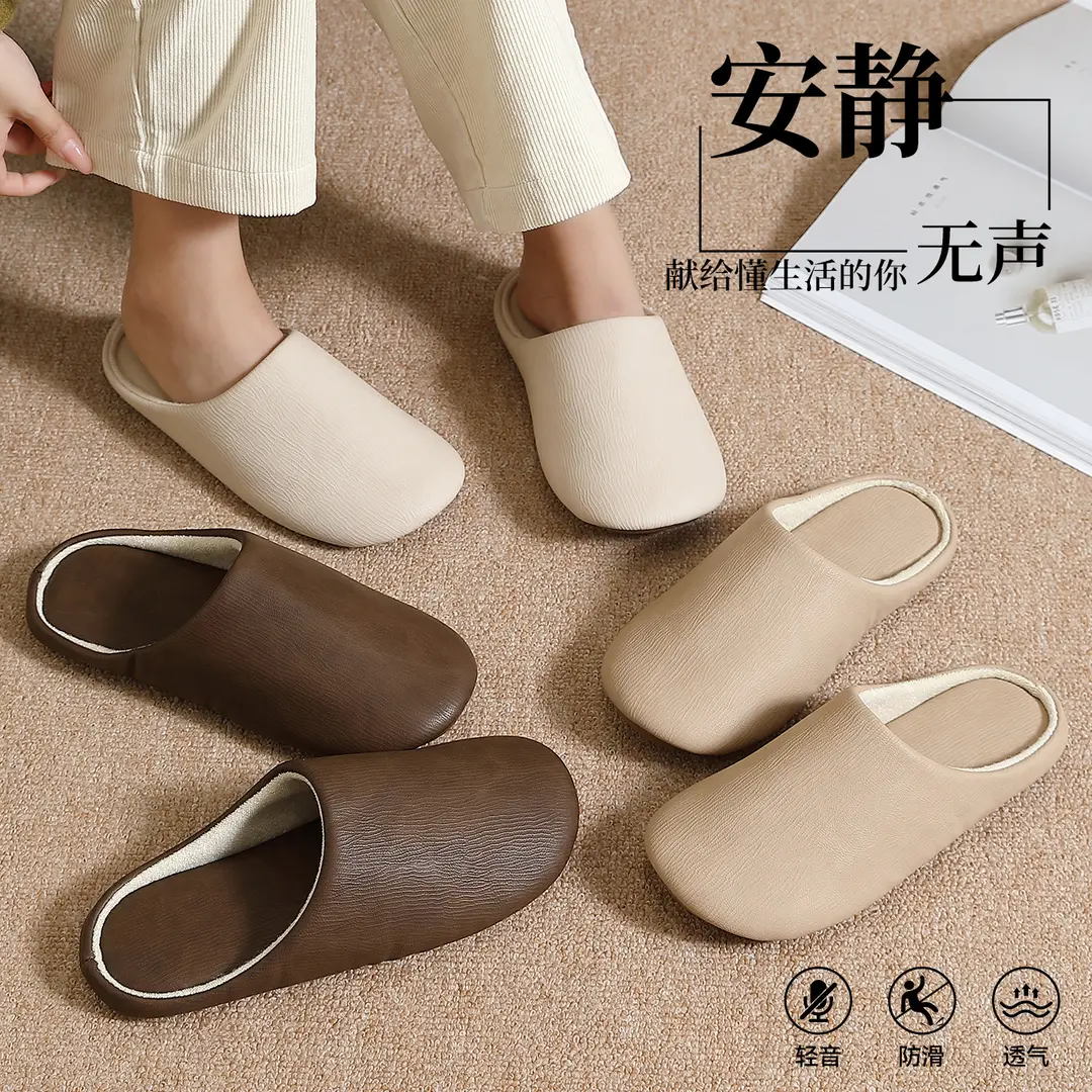 Cotton Slippers 2025 Winter New Japanese Style Soft Bottom Indoor Home Thick Bottom Silent Non-Slip Cotton Shoes Women's Wholesale - Image 4
