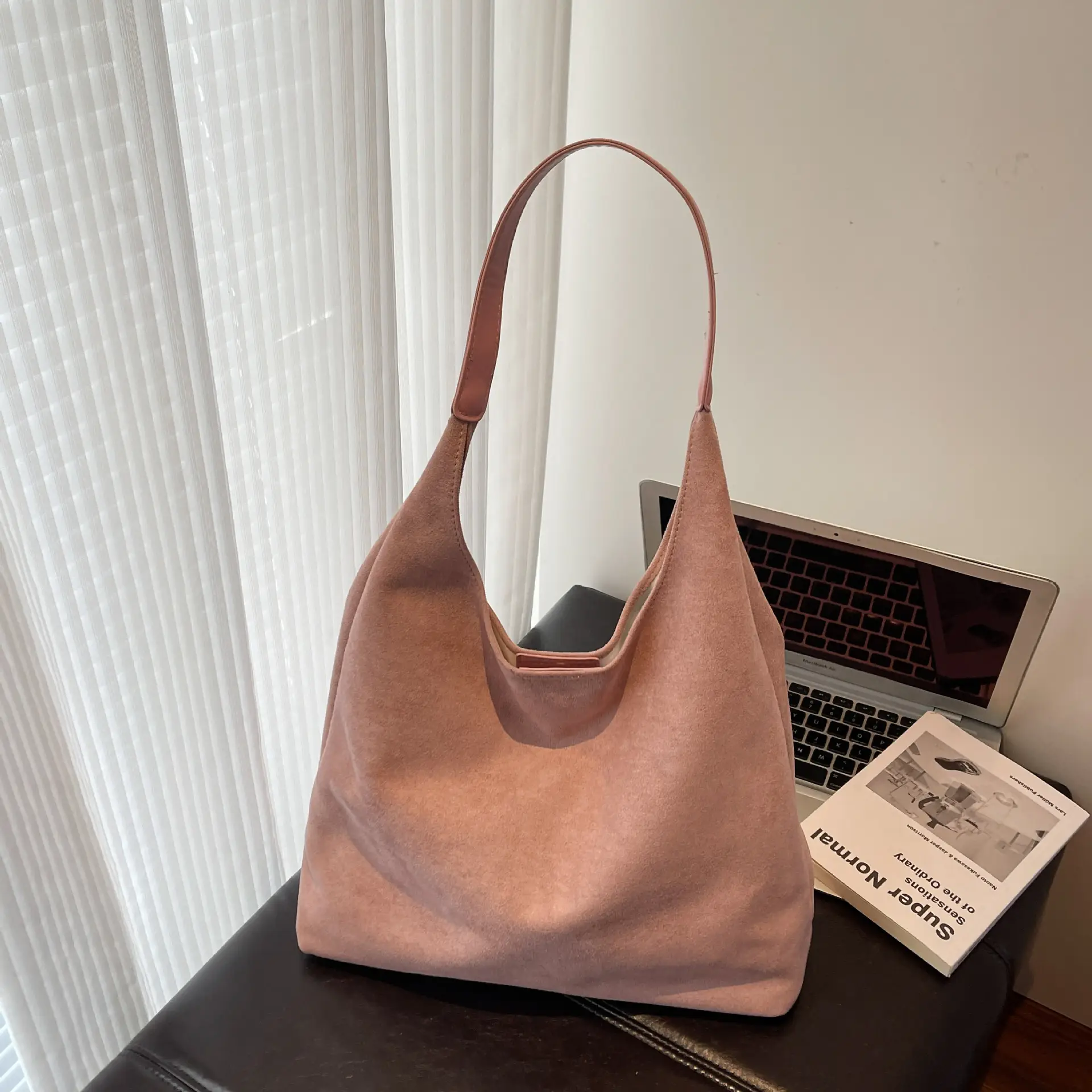 High-Quality Brown Leather Underarm Bag for Women - Image 6