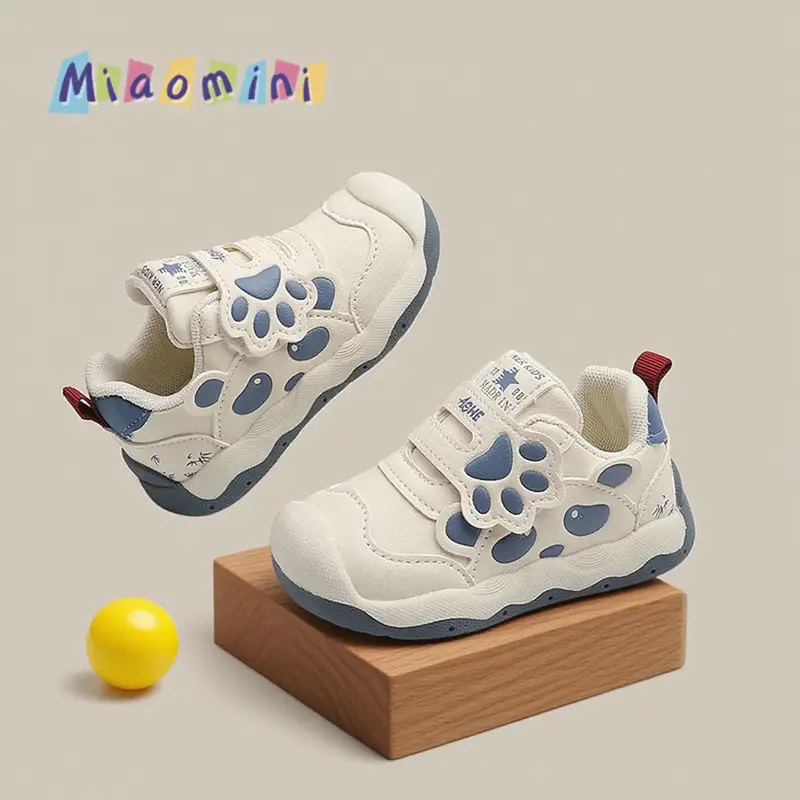 2025 Kids Sports Shoes White Soft Sole 1-3Yrs
