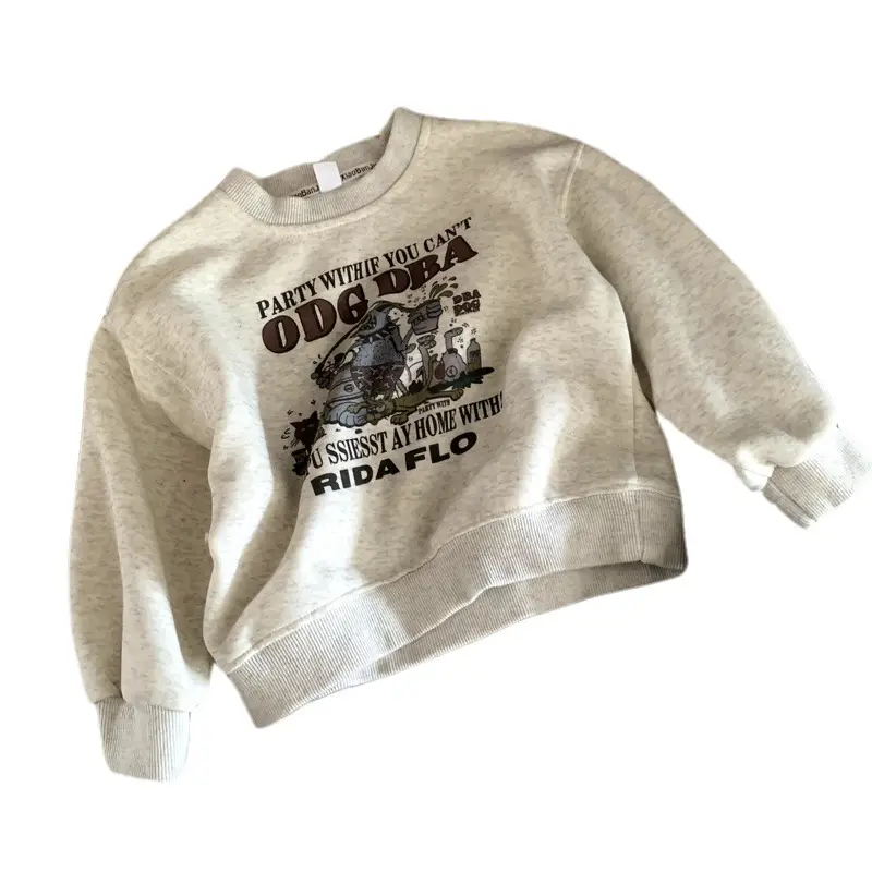 2025 Autumn Long Sleeve Baby T-Shirts Cartoon Printed White - Image 6