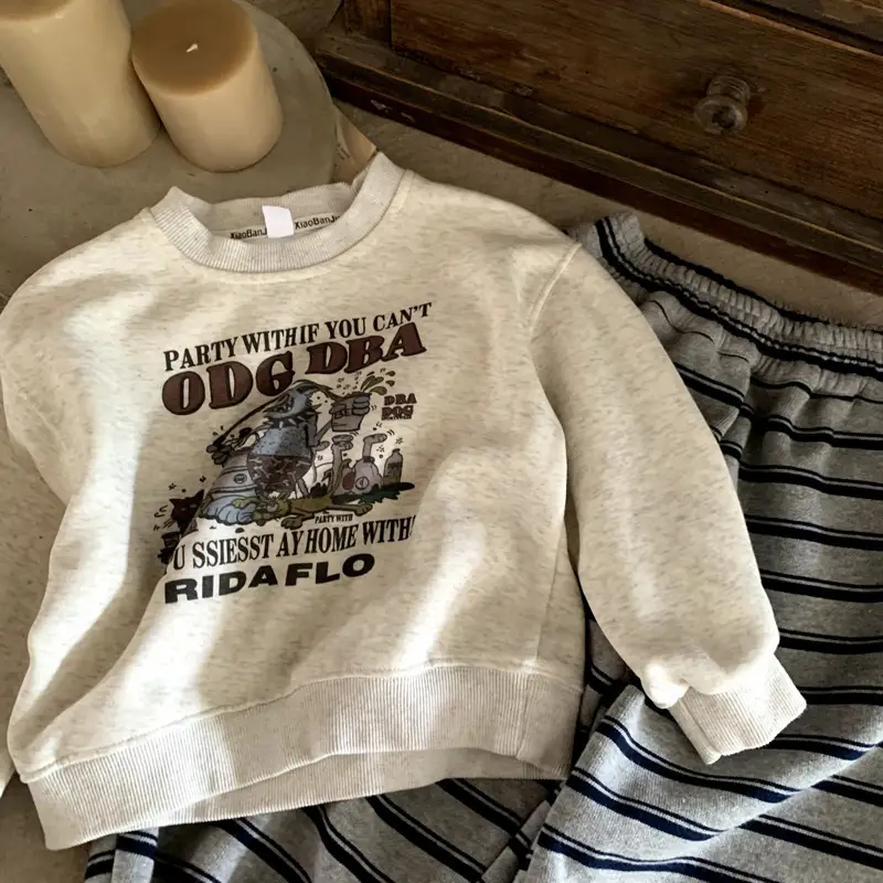 2025 Autumn Long Sleeve Baby T-Shirts Cartoon Printed White — feature 3