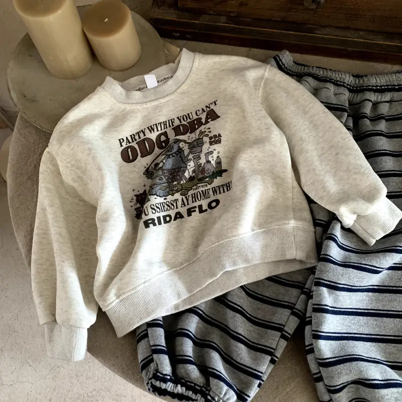 2025 Autumn Long Sleeve Baby T-Shirts Cartoon Printed White — feature 4