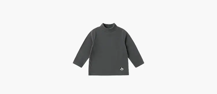 Dudu Kids Long Sleeve Turtlenege T-Shirt Set Brown White — feature 9