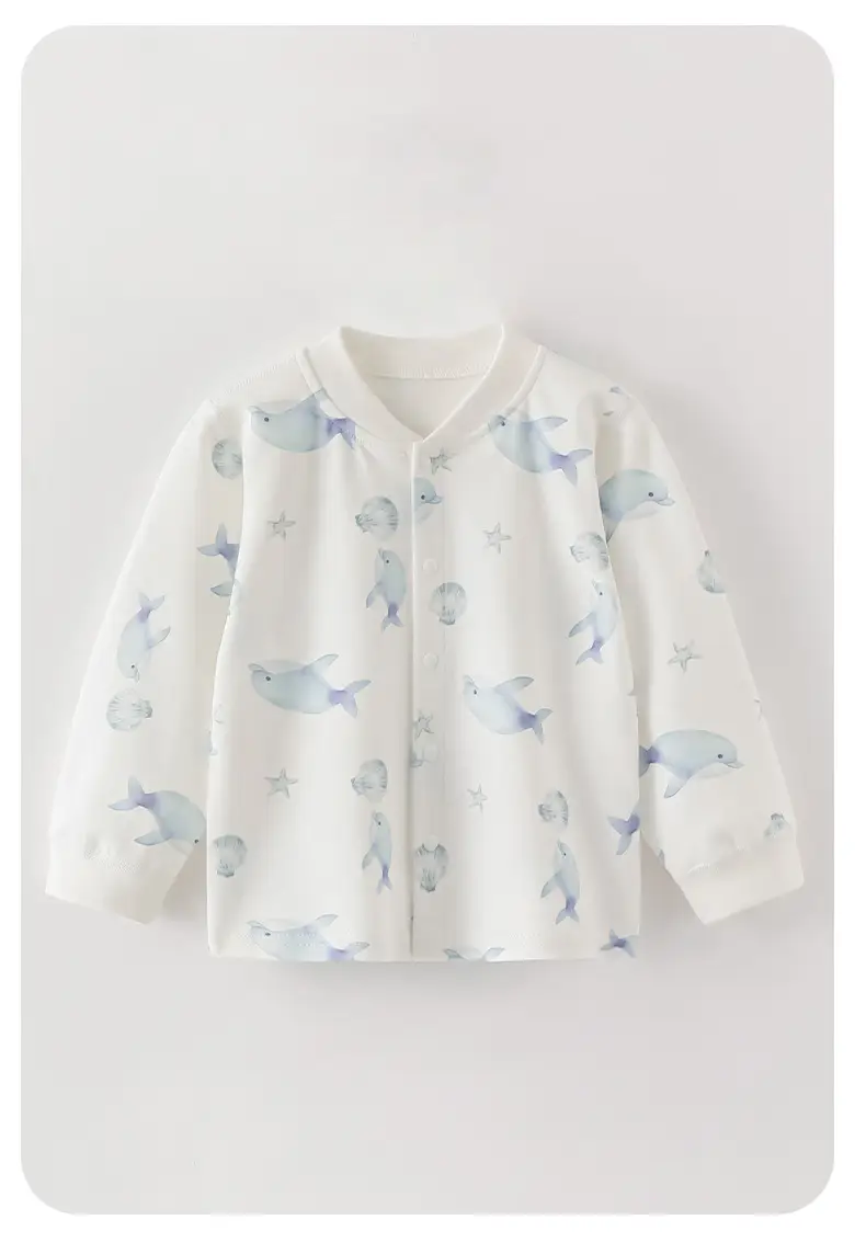 Boys' Pure Cotton Long Sleeve T-Shirt White Floral — feature 11