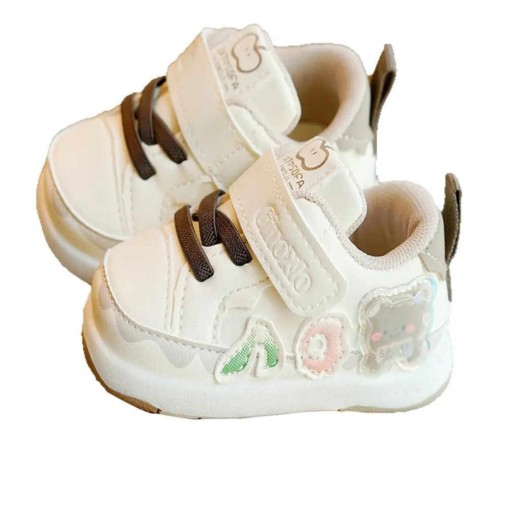 Toddler Cartoon Sneakers White Anti-Slip 1-2Yrs