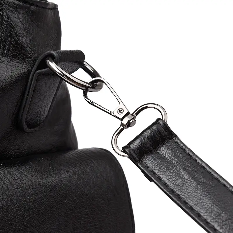 Brown Leather Women's Shoulder Bag with Multiple Pockets — feature 16