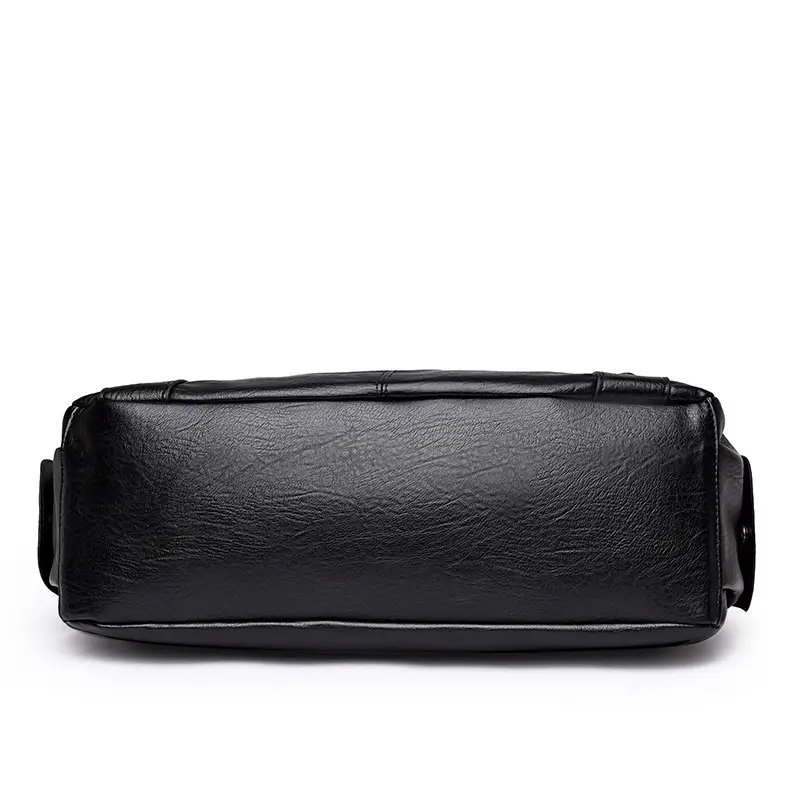 Brown Leather Women's Shoulder Bag with Multiple Pockets — feature 8