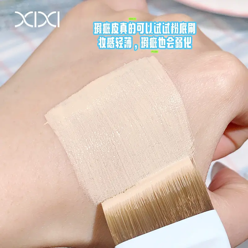 Xixi Angled Foundation Brush Non-Powder Absorbing Smooth Application - Image 4