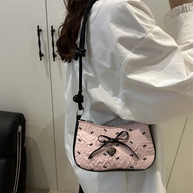 Trendy Pink Bow Crossbody Bag for Women 2025 - Image 4