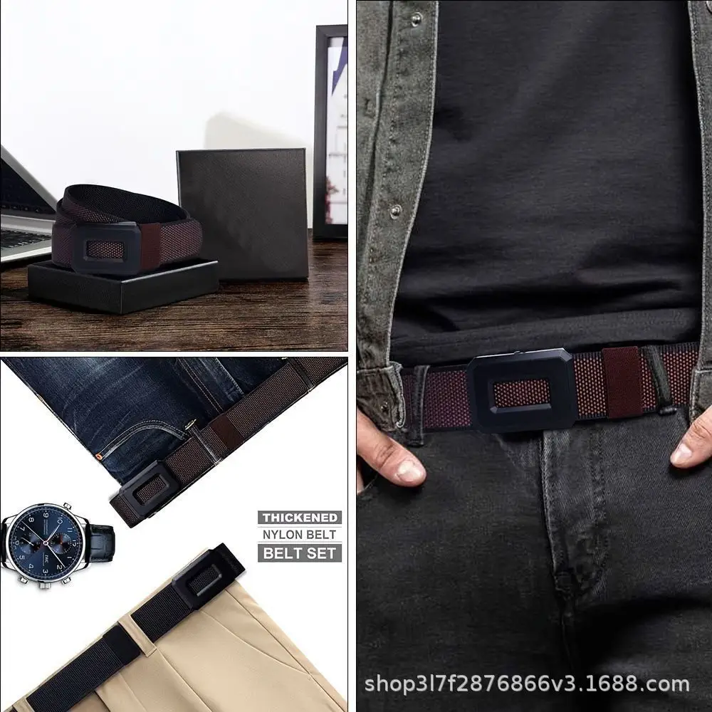 Men's Black Nylon Belt with Buckle Outdoor Use — feature 11