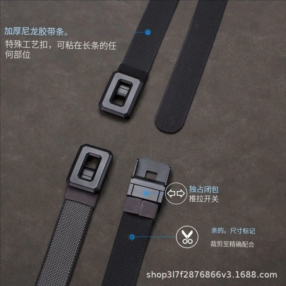 Men's Black Nylon Belt with Buckle Outdoor Use — feature 9