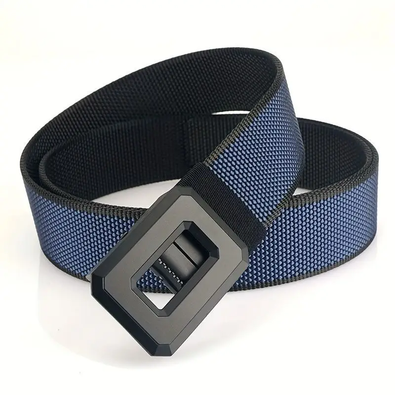Men's Black Nylon Belt with Buckle Outdoor Use