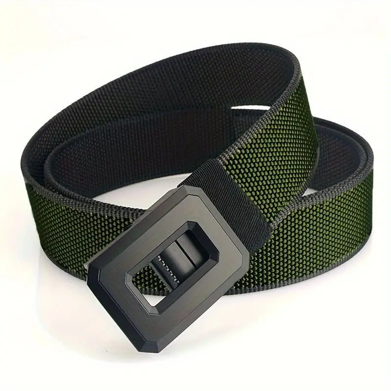 Men's Black Nylon Belt with Buckle Outdoor Use