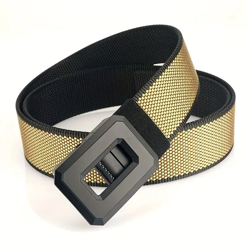 Men's Black Nylon Belt with Buckle Outdoor Use
