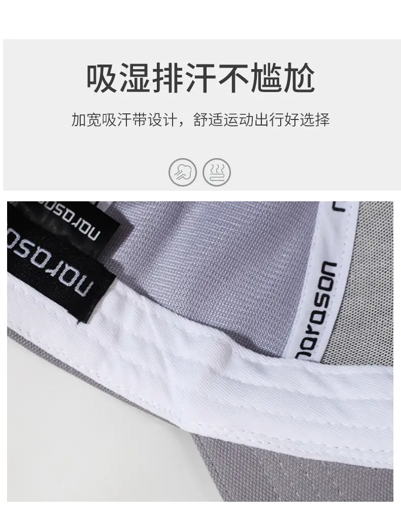 Men's Grey Mason Baseball Cap with Adjustable Strap — feature 3