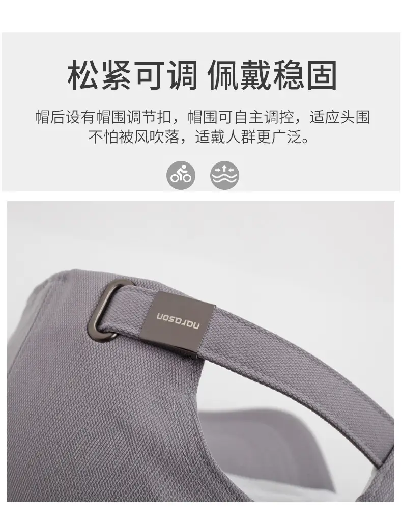Men's Grey Mason Baseball Cap with Adjustable Strap — feature 4