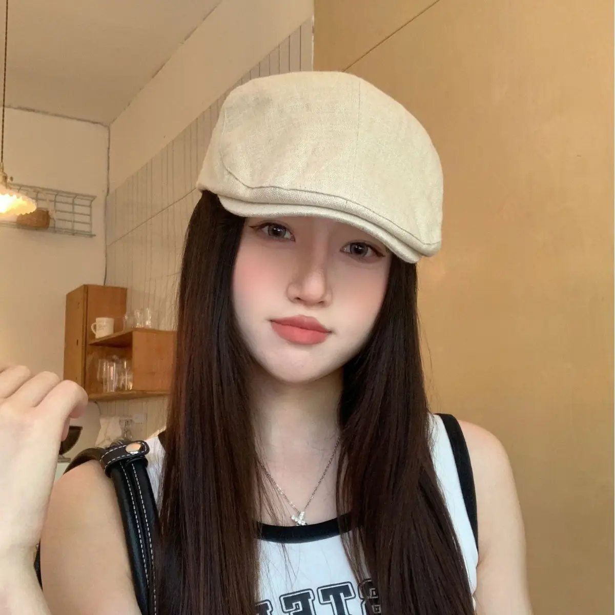 Women Japanese Style Face-Slimming Vintage Beret Cap - Image 4